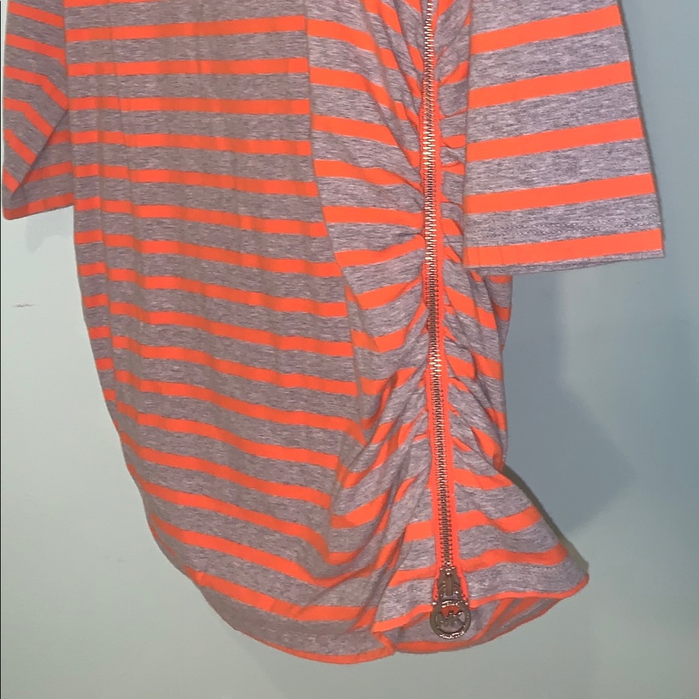Michael by Michael Kors Grey and Orange blouse